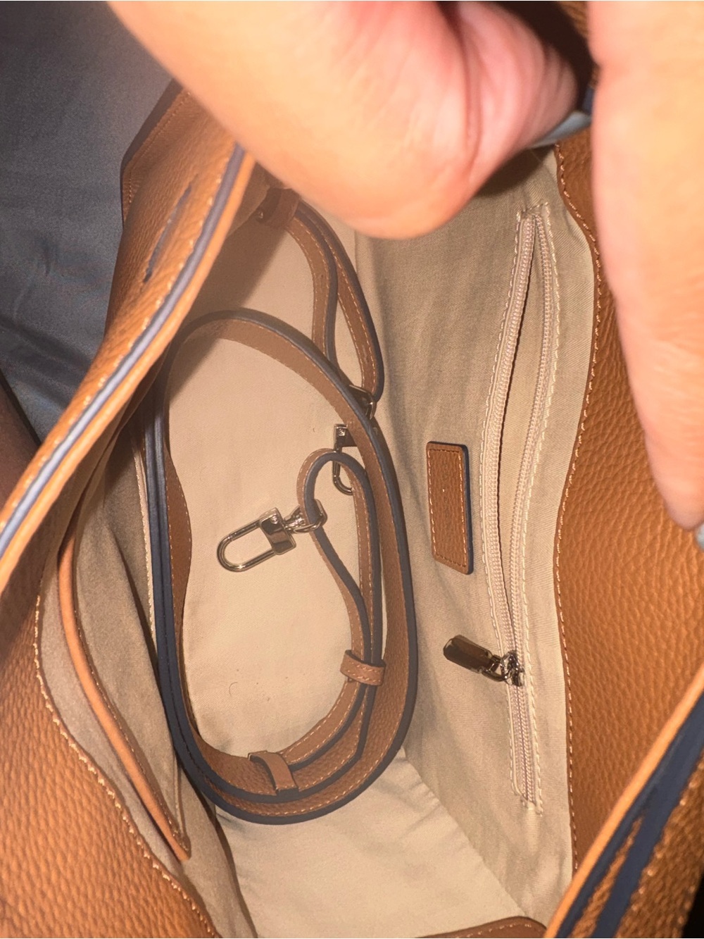 The Horse Tan Crossbody Pebbled Leather Bag - Picture 3 of 5